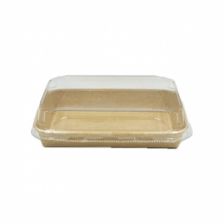 Χάρτινο Κουτί Κραφτ Φαγητού Sushi Box Με Ξεχωριστό Καπάκι Σετ